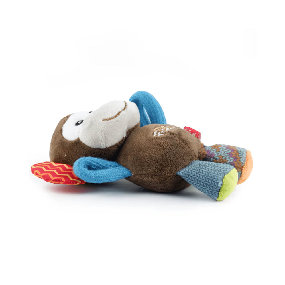 GiGwi Plush Friendz Monkey Squeaker Inside Plush Toy for Dogs - Image 5
