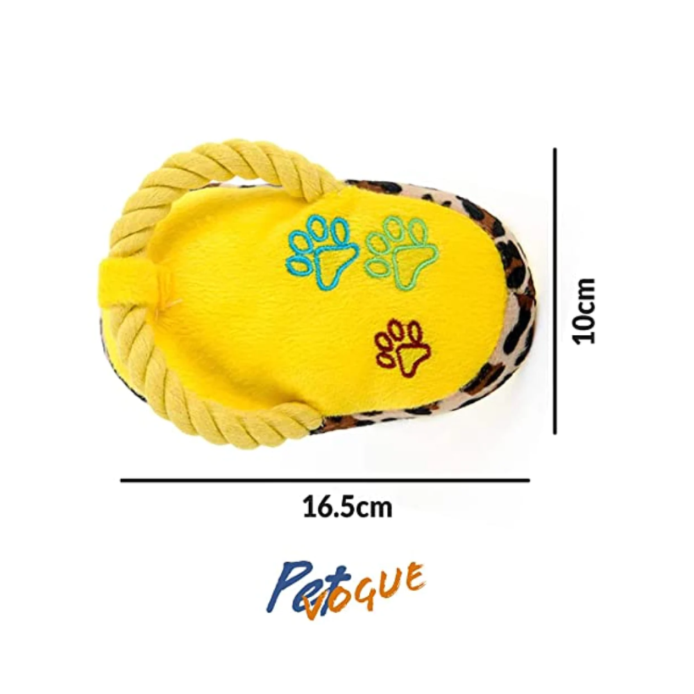 Pet Vogue Sandal Shaped Rope Toy for Dogs (Yellow) - Image 2