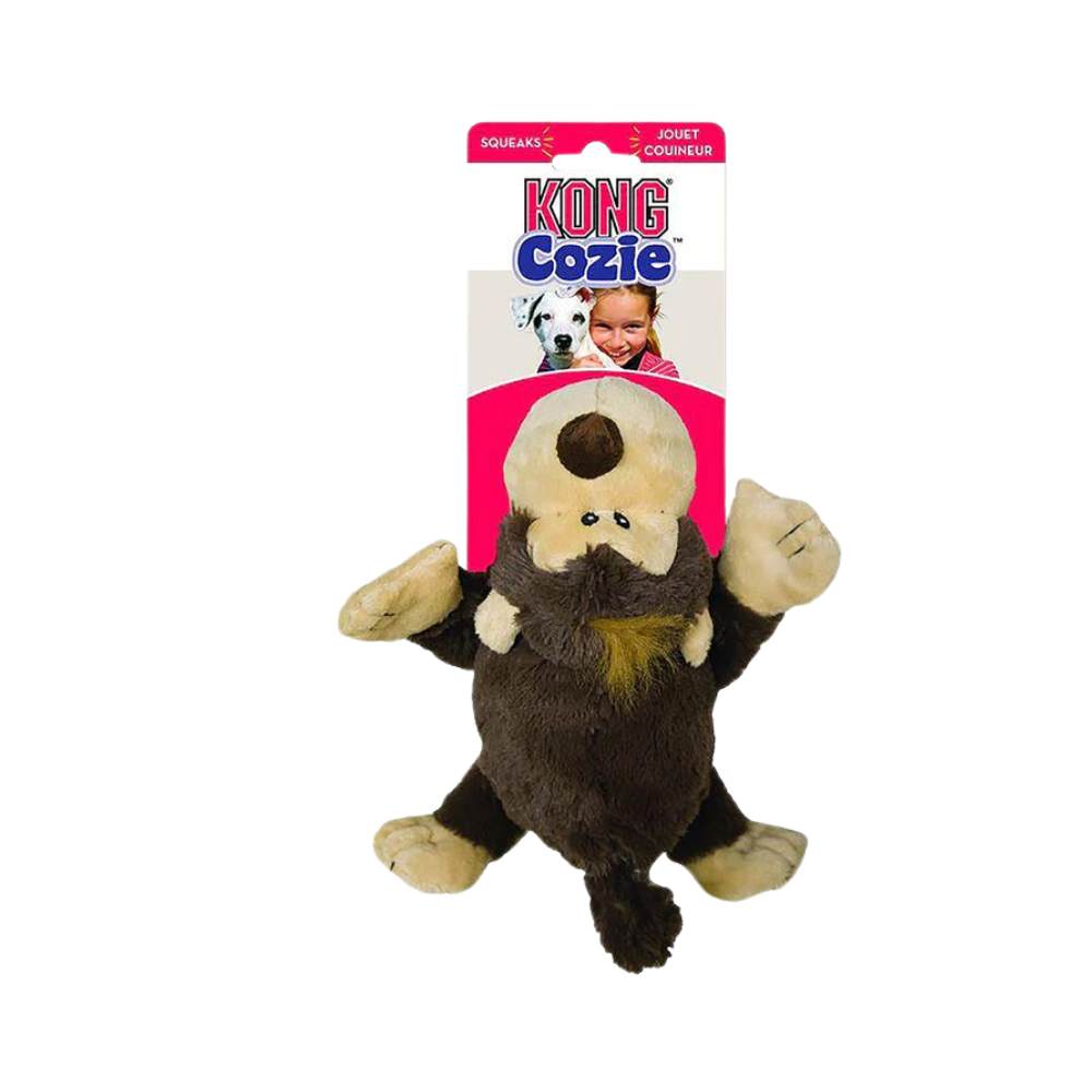 KONG Cozie Funky Monkey Plush Dog Toy