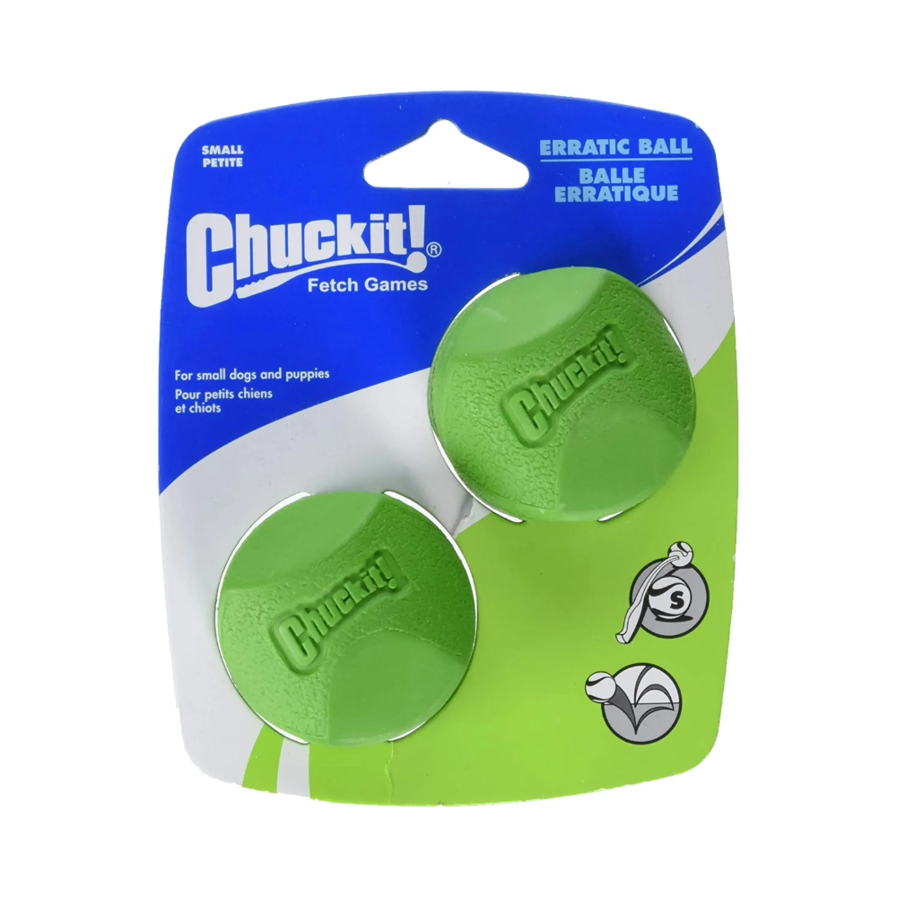Petmate Chuckit Erratic Ball 2 Pack Small Dog Toy