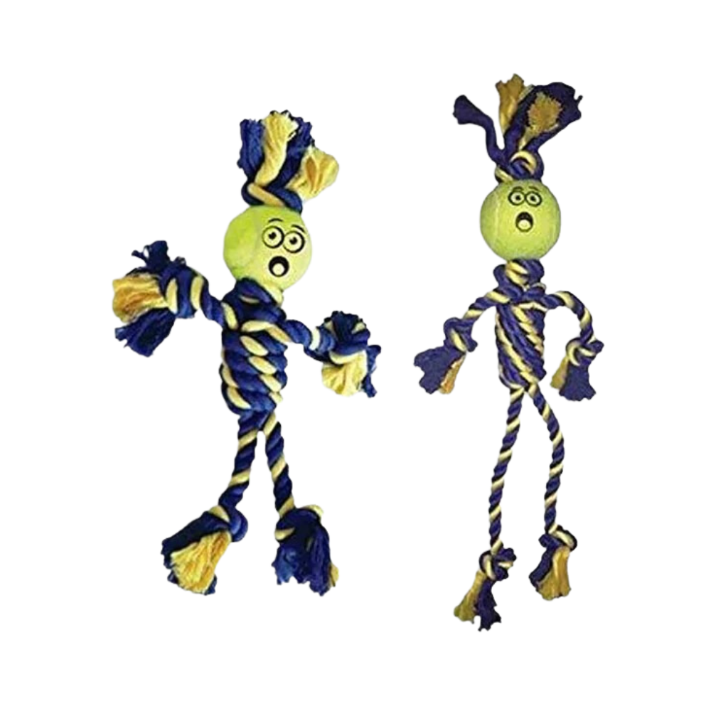 Petsports Braided Rope Rasta Man with Tennis Ball Dog Toy